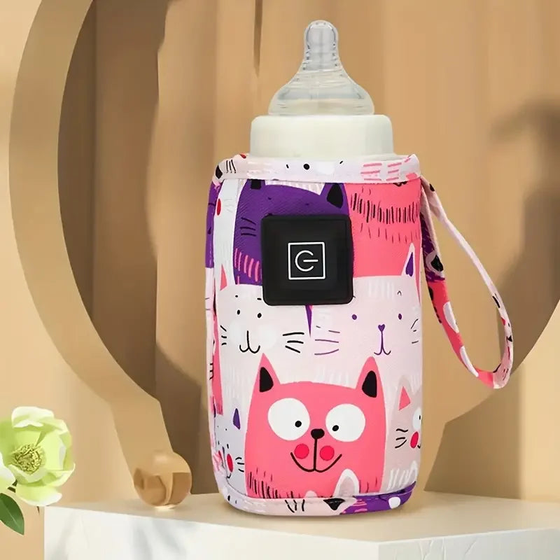 USB Baby Bottle Warmer – Portable Milk Heater for Strollers & Travel | Insulated Bottle Heating Bag
