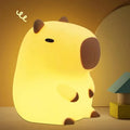 Cute Capybara Night Light – Soft Silicone Sleeping Lamp for Kids Room