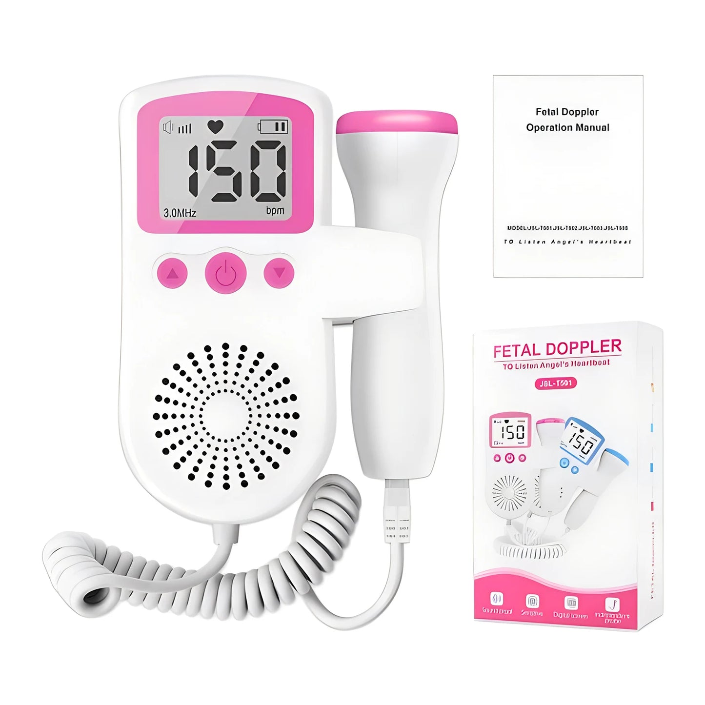 Doppler Fetal Digital – Escucha los latidos del corazón de tu bebé desde el principio del embarazo | Monitor de frecuencia cardíaca por ultrasonido