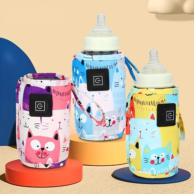 USB Baby Bottle Warmer – Portable Milk Heater for Strollers & Travel | Insulated Bottle Heating Bag