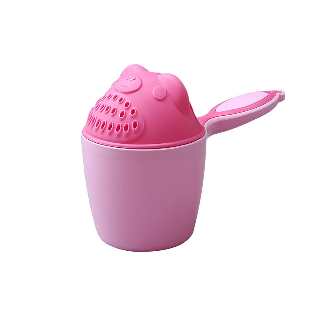 Baby Shower Shampoo Cup with Rinse Guard – Cartoon Bath Rinse Hat for Kids Hair Washing Tool