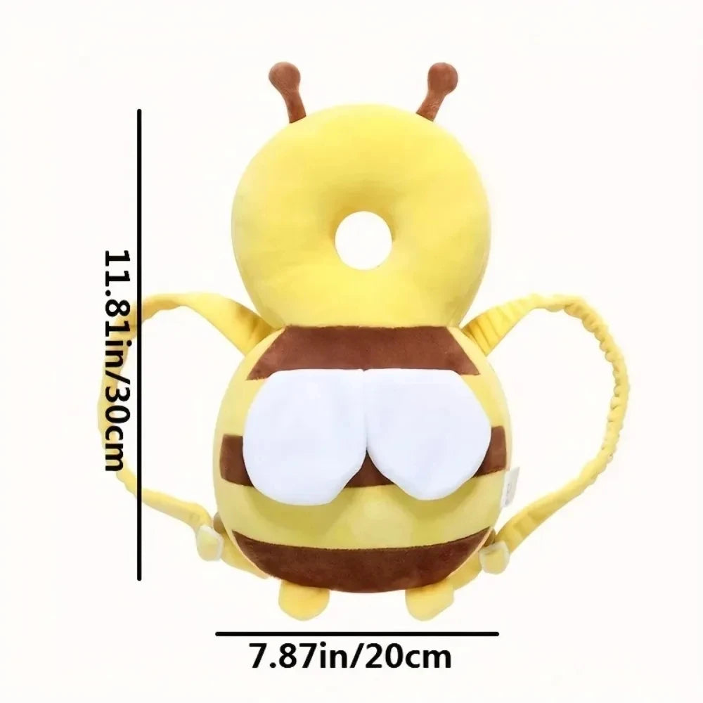 Mochila Cojín Protector de Cabeza para Bebés – Almohadilla de Seguridad Anticaídas para Niños Pequeños que Aprenden a Caminar (Diseño de Abeja Linda)