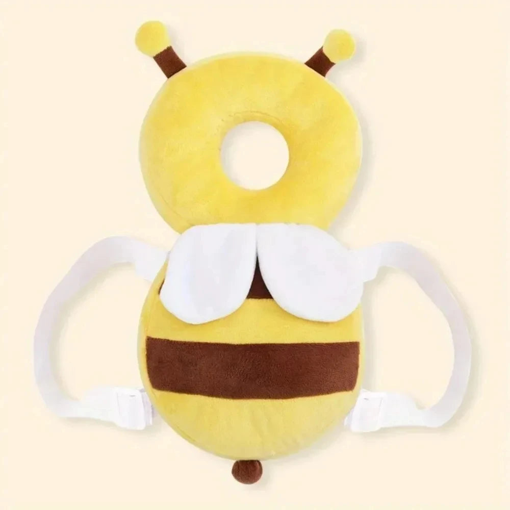 Mochila Cojín Protector de Cabeza para Bebés – Almohadilla de Seguridad Anticaídas para Niños Pequeños que Aprenden a Caminar (Diseño de Abeja Linda)