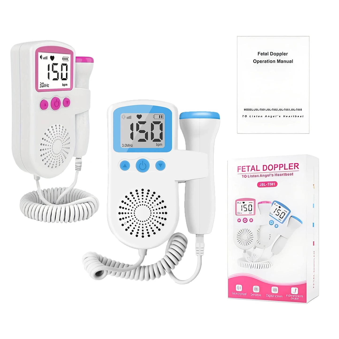 Doppler Fetal Digital – Escucha los latidos del corazón de tu bebé desde el principio del embarazo | Monitor de frecuencia cardíaca por ultrasonido